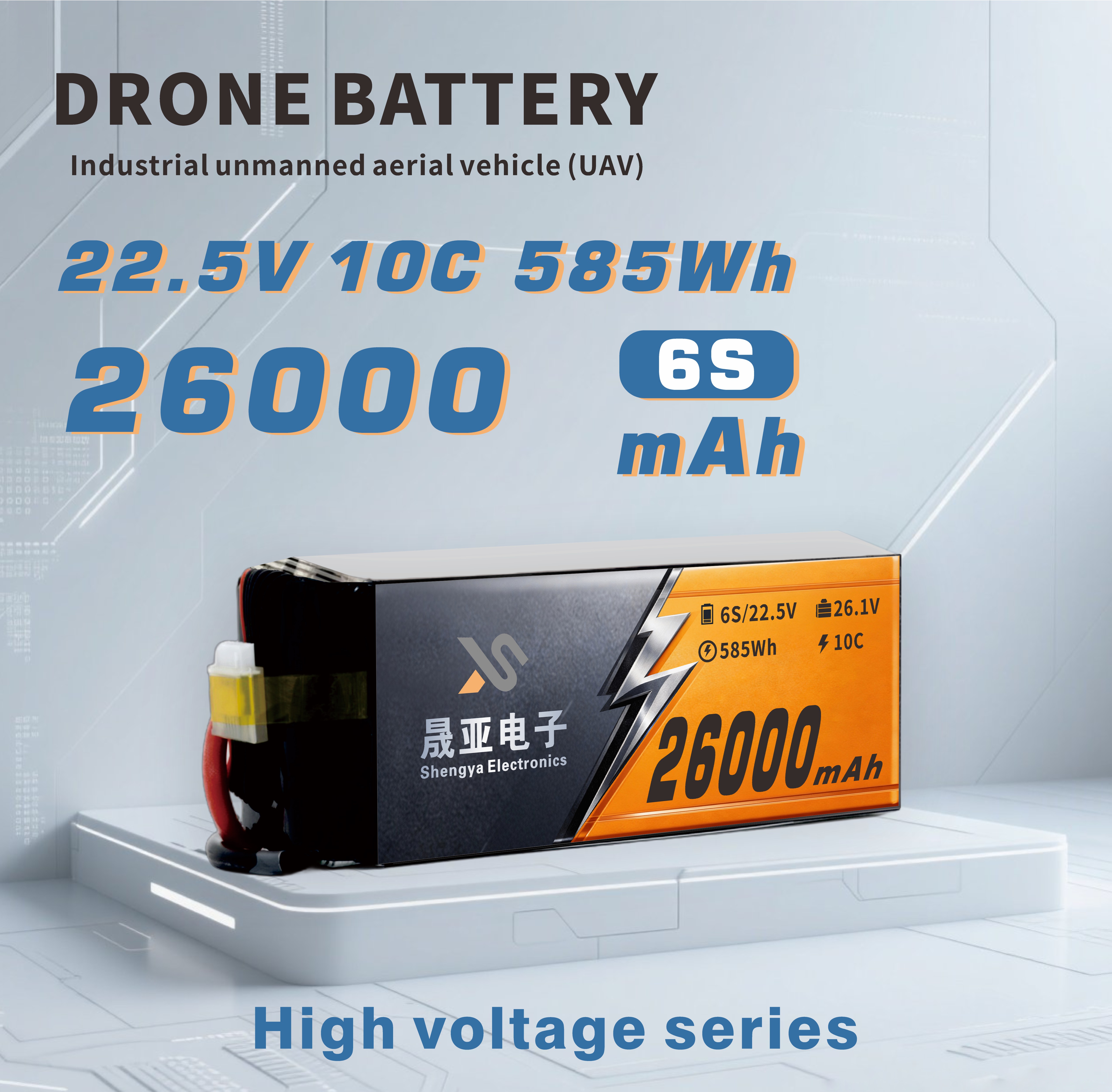 Compact 26000mAh Semi Solid State Battery for UAVs