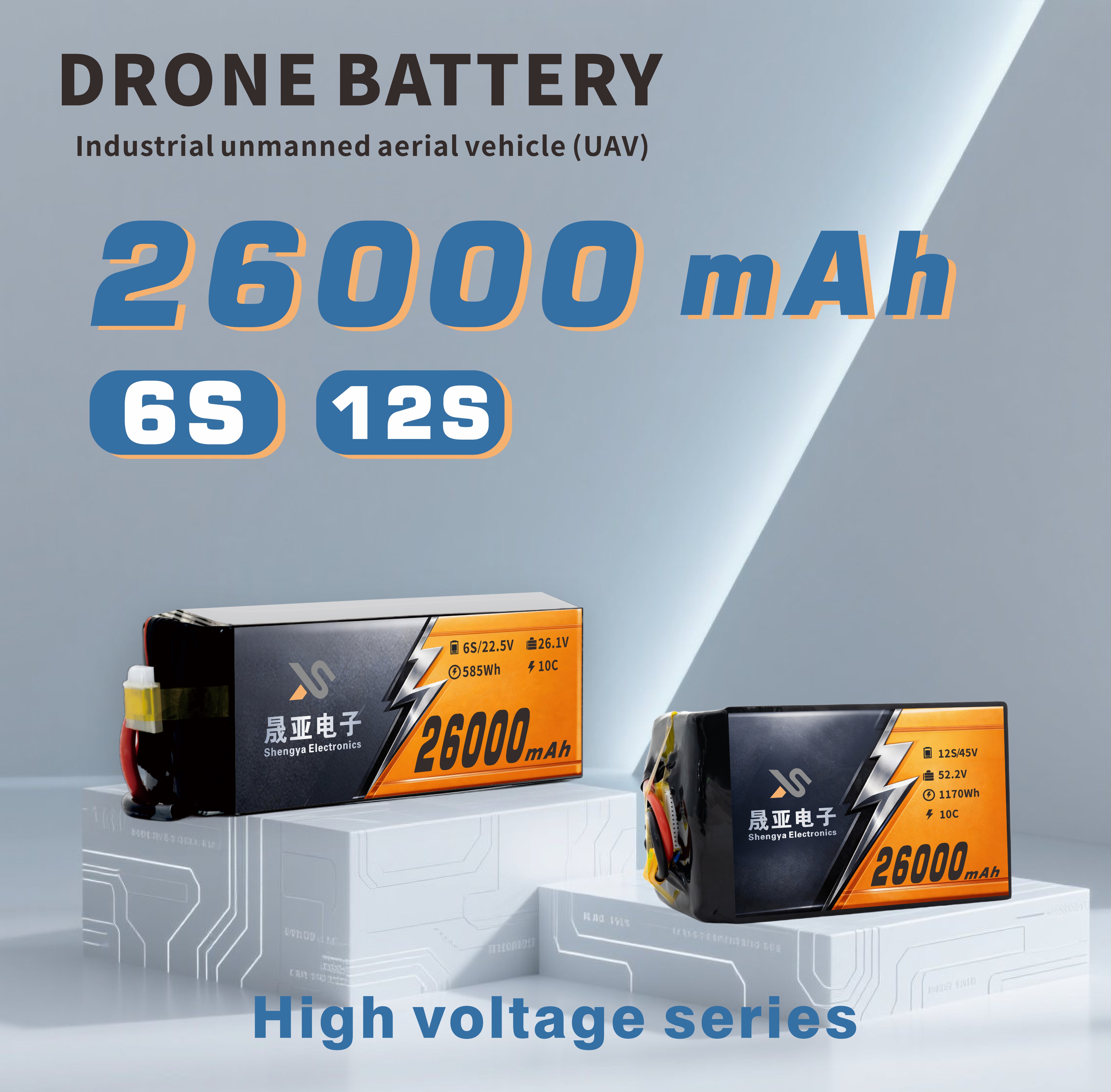 Compact 26000mAh Semi Solid State Battery for UAVs