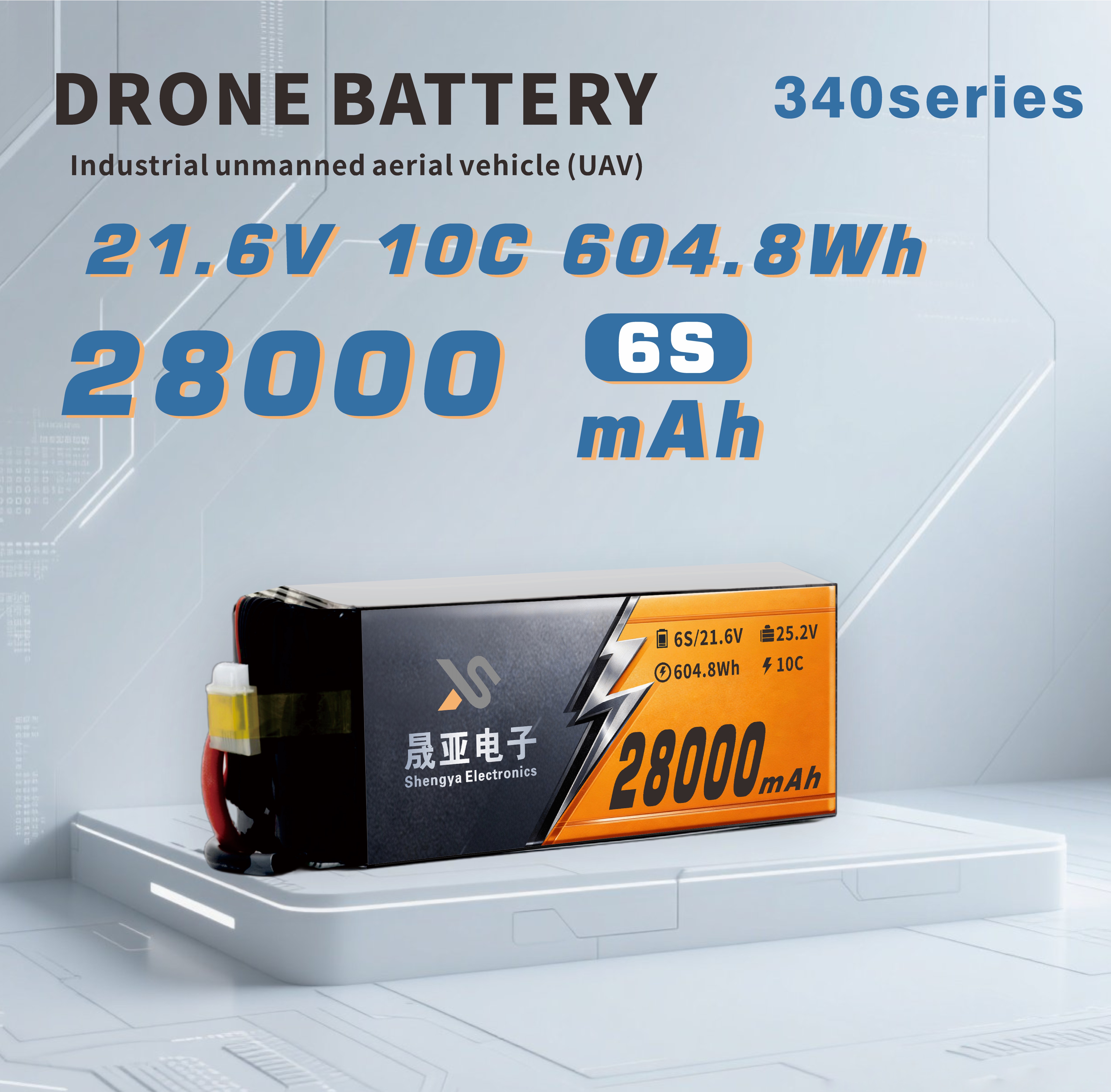 Multi Voltage 28000mAh UAV Solid State Li-ion Battery