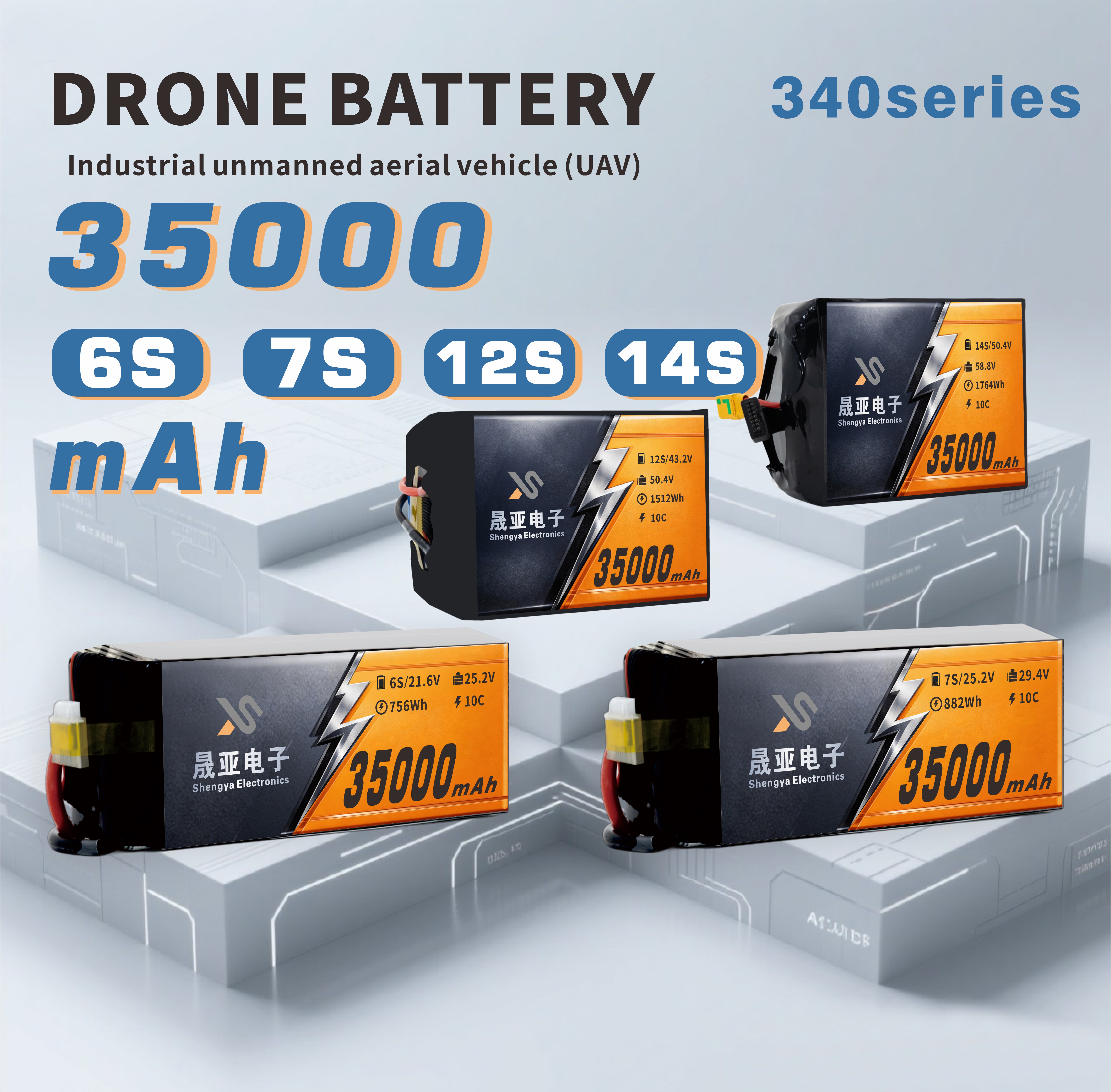 High Capacity 35000mAh Solid State Li-ion Battery for UAV & Autonomous Systems