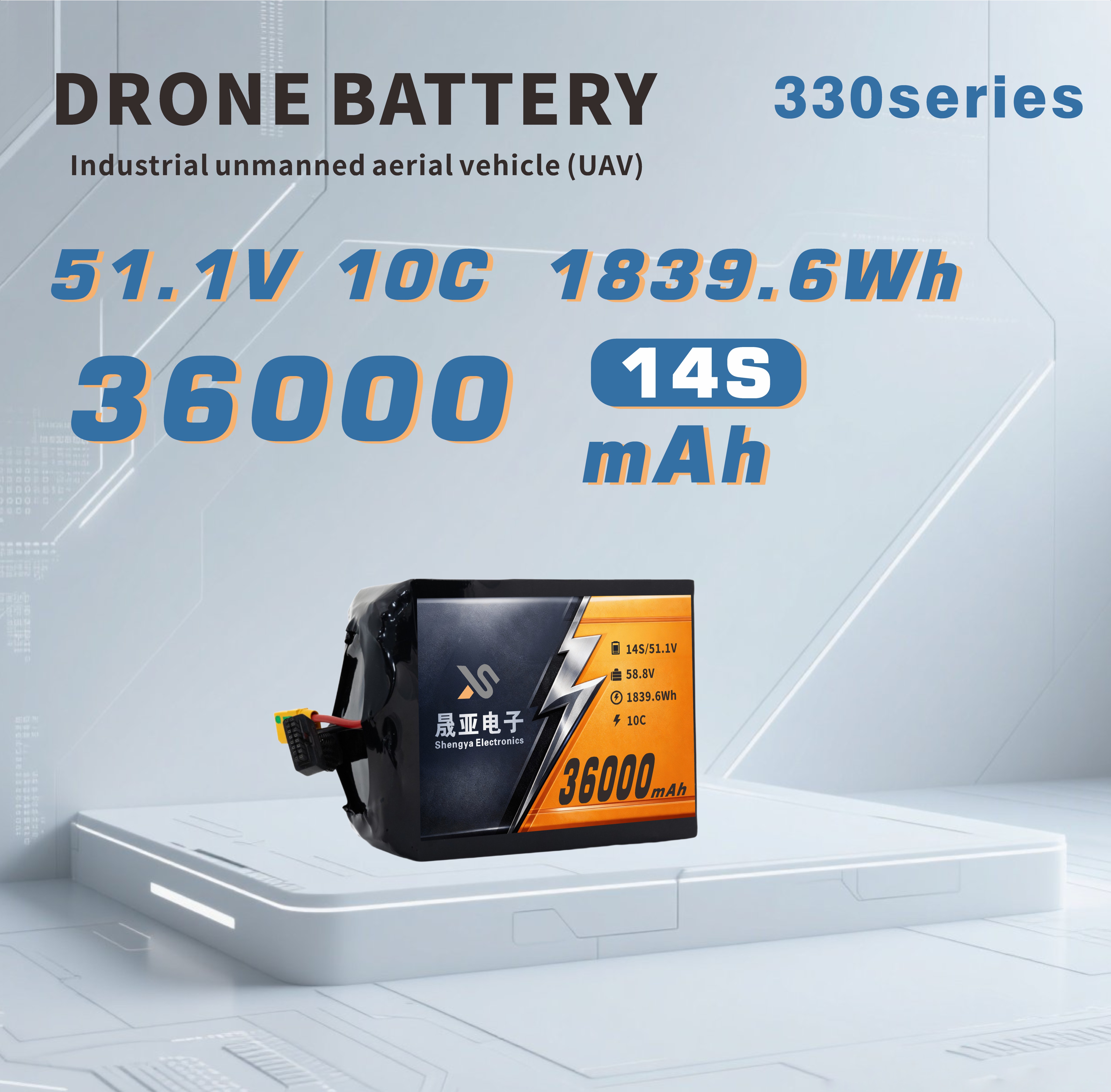 High Density Solid State Li-ion Battery for Drone 36Ah | 330Wh/kg Series