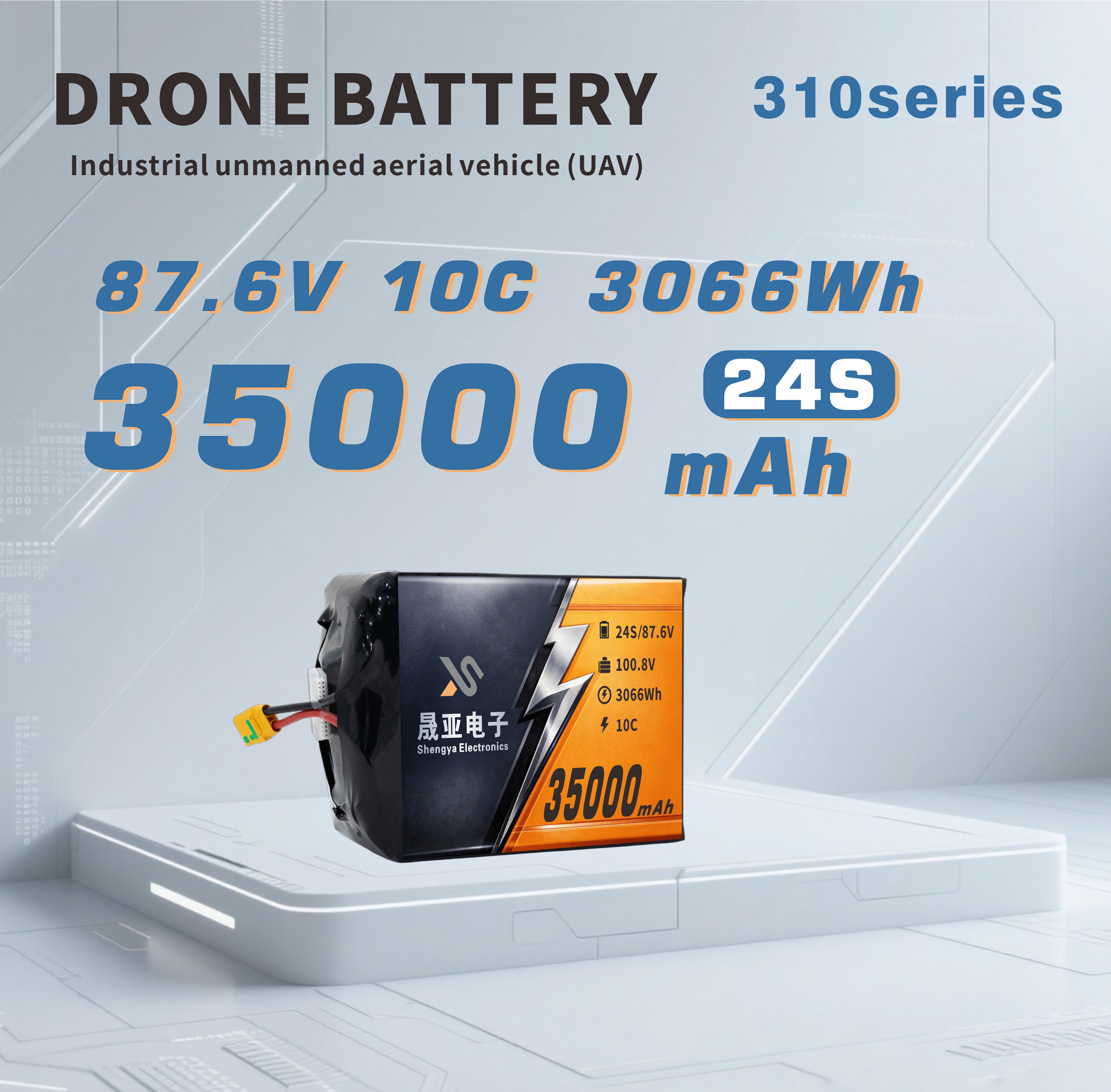 35000mAh Efficient Semi Solid State Battery for Industrial UAVs